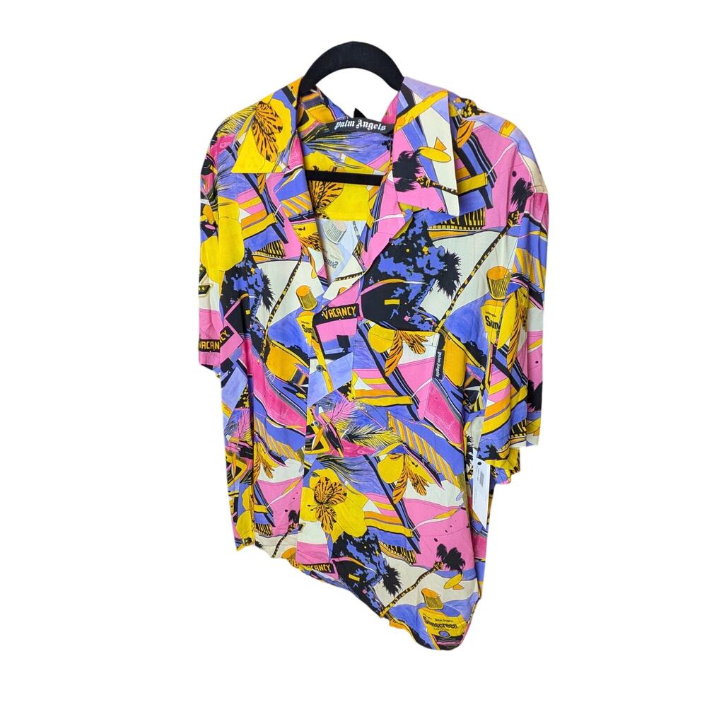 Palm Angels "Miami Mix" Graphic Print Bowling Shirt